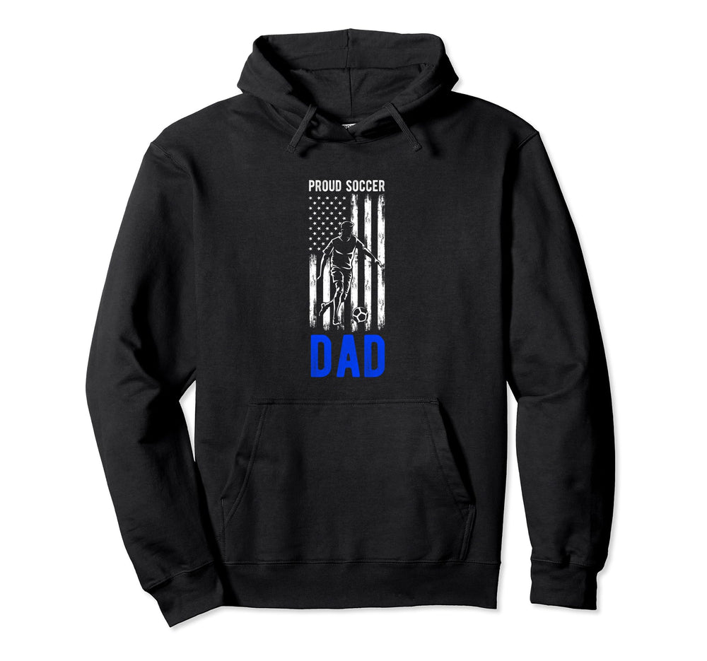 Proud Soccer Dad Usa Flag Family Hoodie - Aesthetic Graphic for Adults