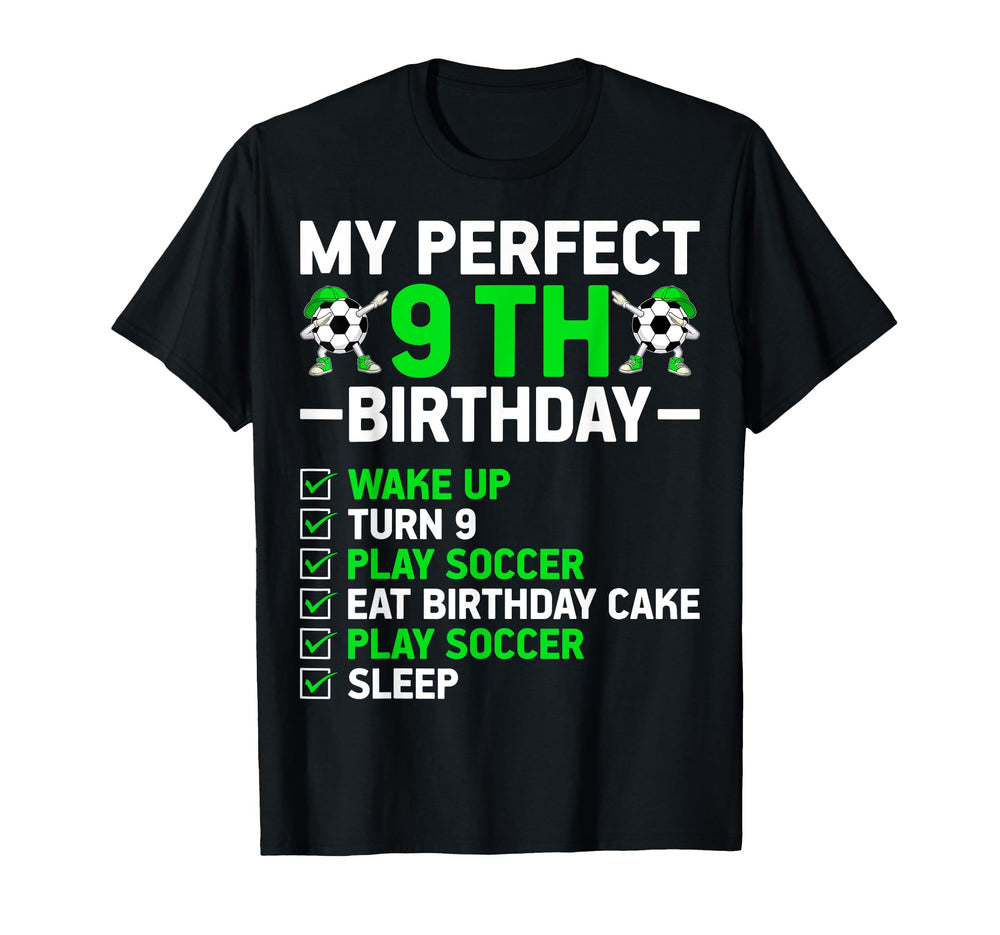 My 9Th Birthday 9 Years Old Soccer T-Shirt - Unique Graphic for Adults