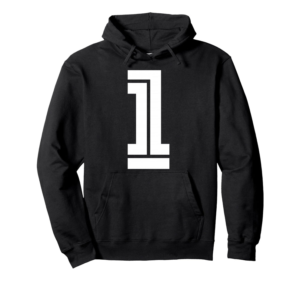 1 Sports Team Number Fan Hoodie - Fun Novelty Design Unisex