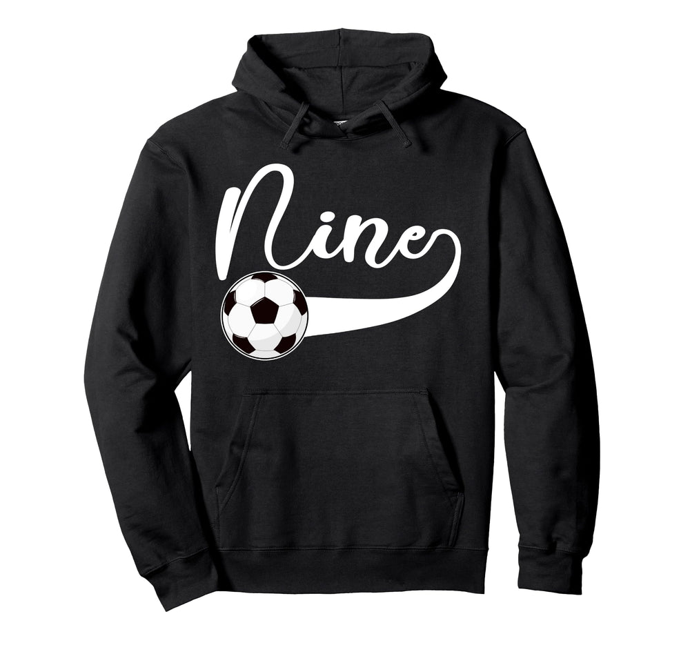 9Th Birthday Party Soccer 9 Year Old Hoodie - Custom Art Print Men Women