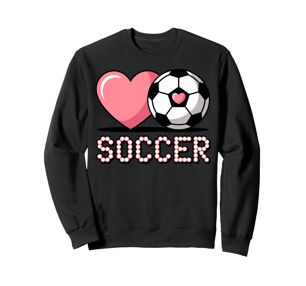 I Love Soccer Goalie Player Fan Sweatshirt - Trendy Graphic for Adults