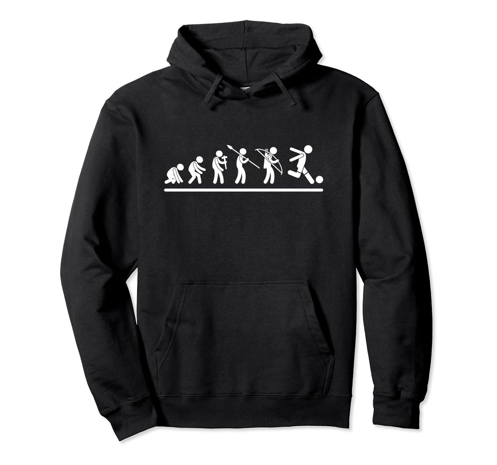 Soccer Player Evolution Funny Soccer Hoodie - Unique Graphic Men Women