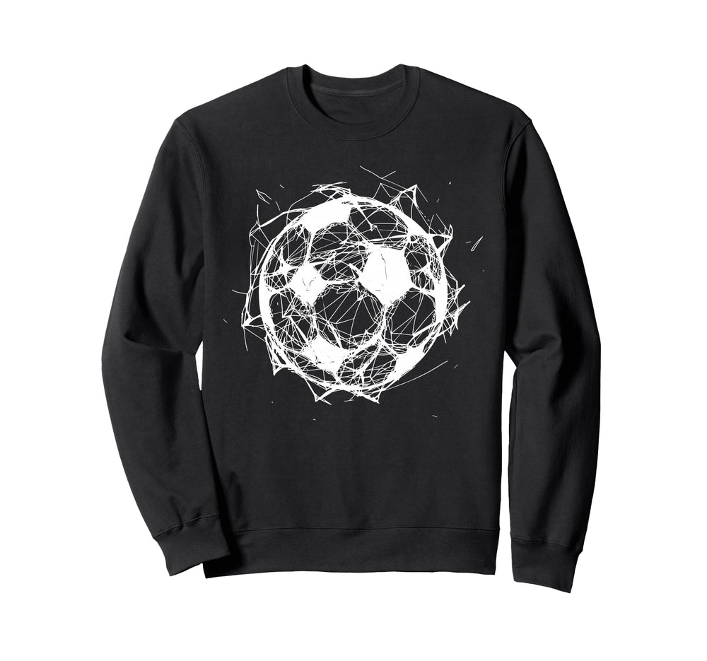 Soccer Ball Line Art Goal Keeper Sweatshirt - Minimalist Print Unisex