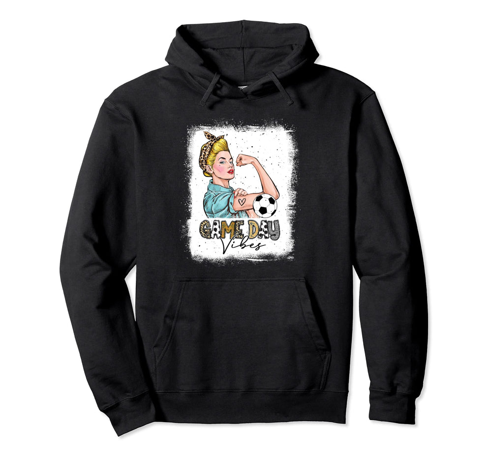 Bleached Soccer Game Day Vibes Soccer Hoodie - Streetwear Style for Adults