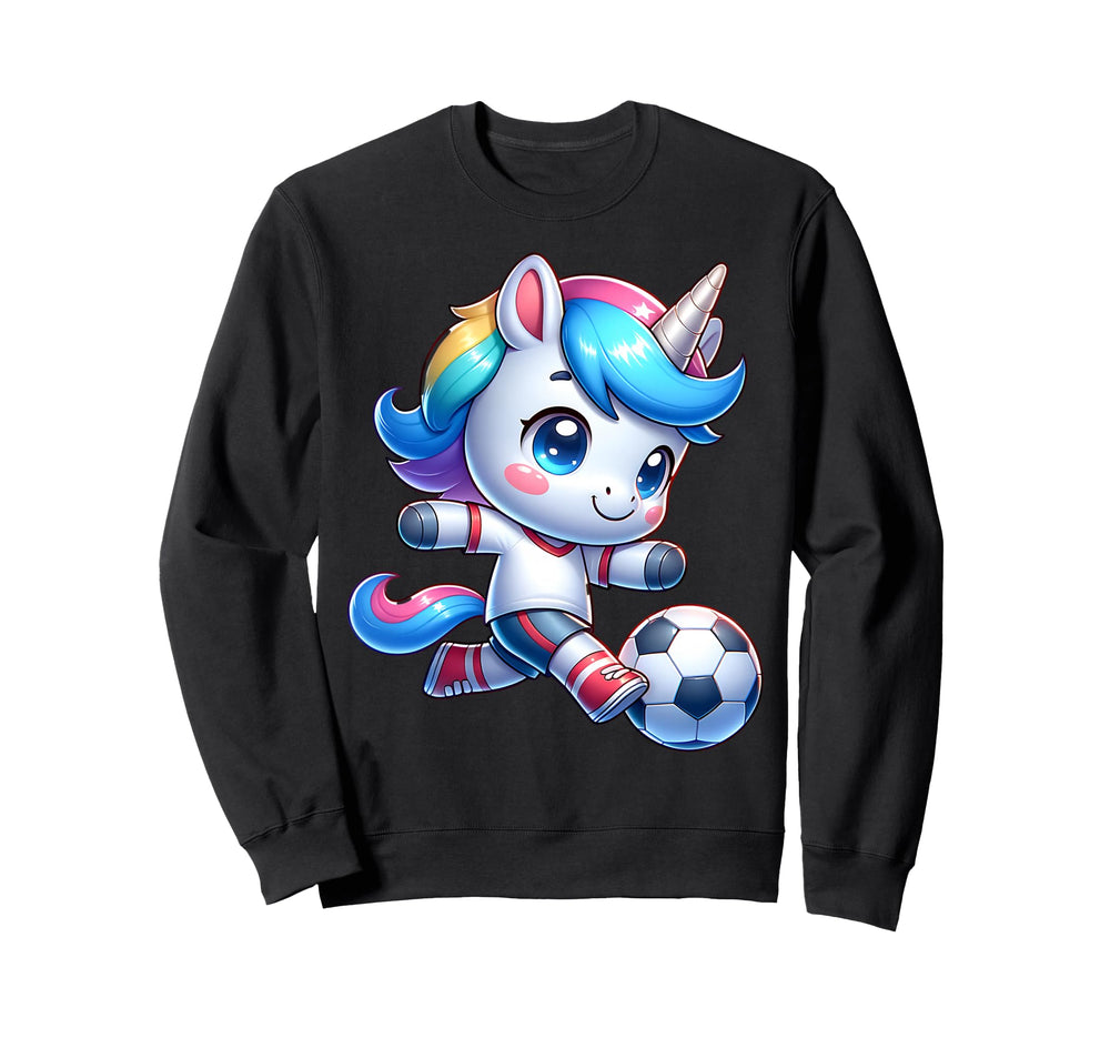 Footballer Unicorn Fans Soccer Team Sweatshirt - Unique Graphic for Adults