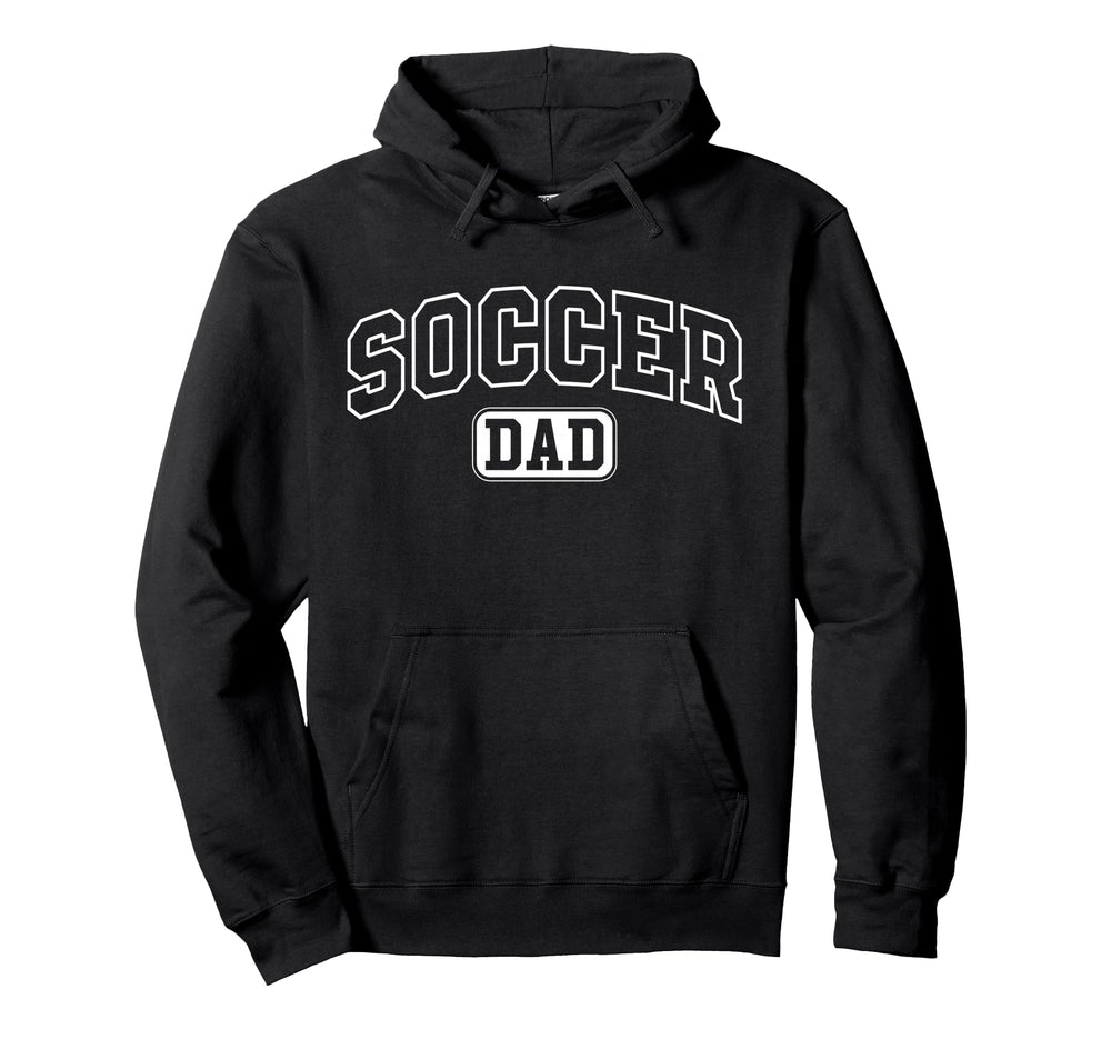 Soccer Dad Funny Athletic Lettering Hoodie - Aesthetic Graphic for Adults