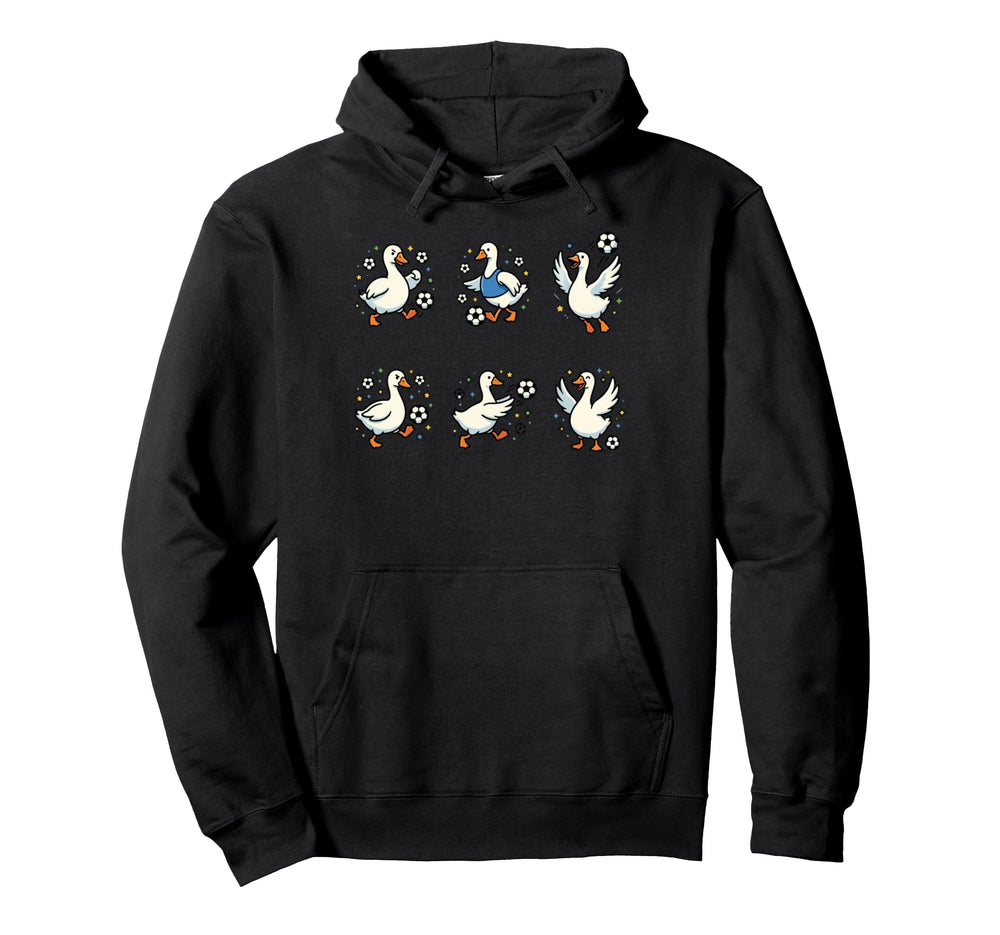 Silly Goose Playing Soccer Player Goalie Hoodie - Unique Graphic Men Women