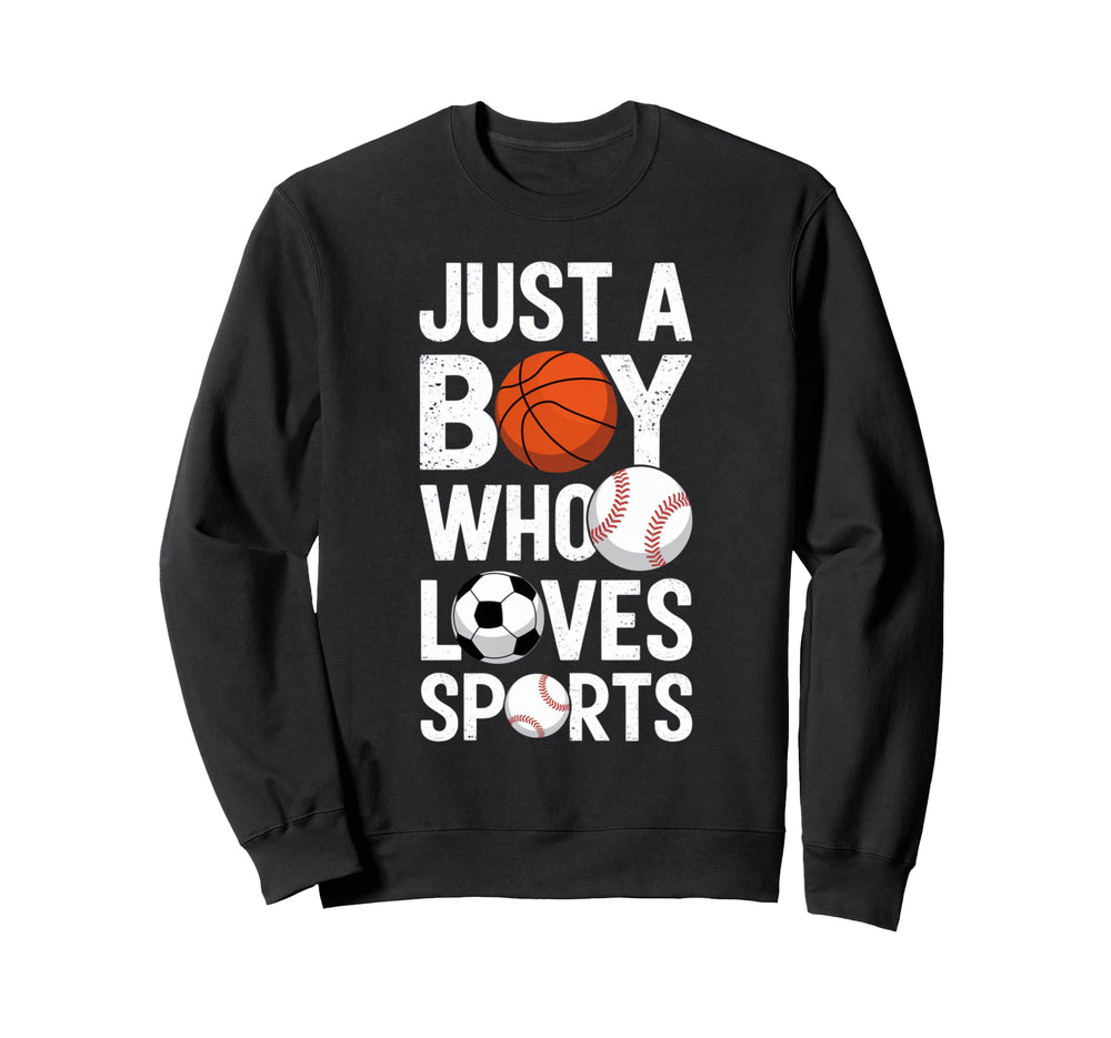 Just Who Loves Sports Basketball Sweatshirt - Fun Novelty Design Unisex