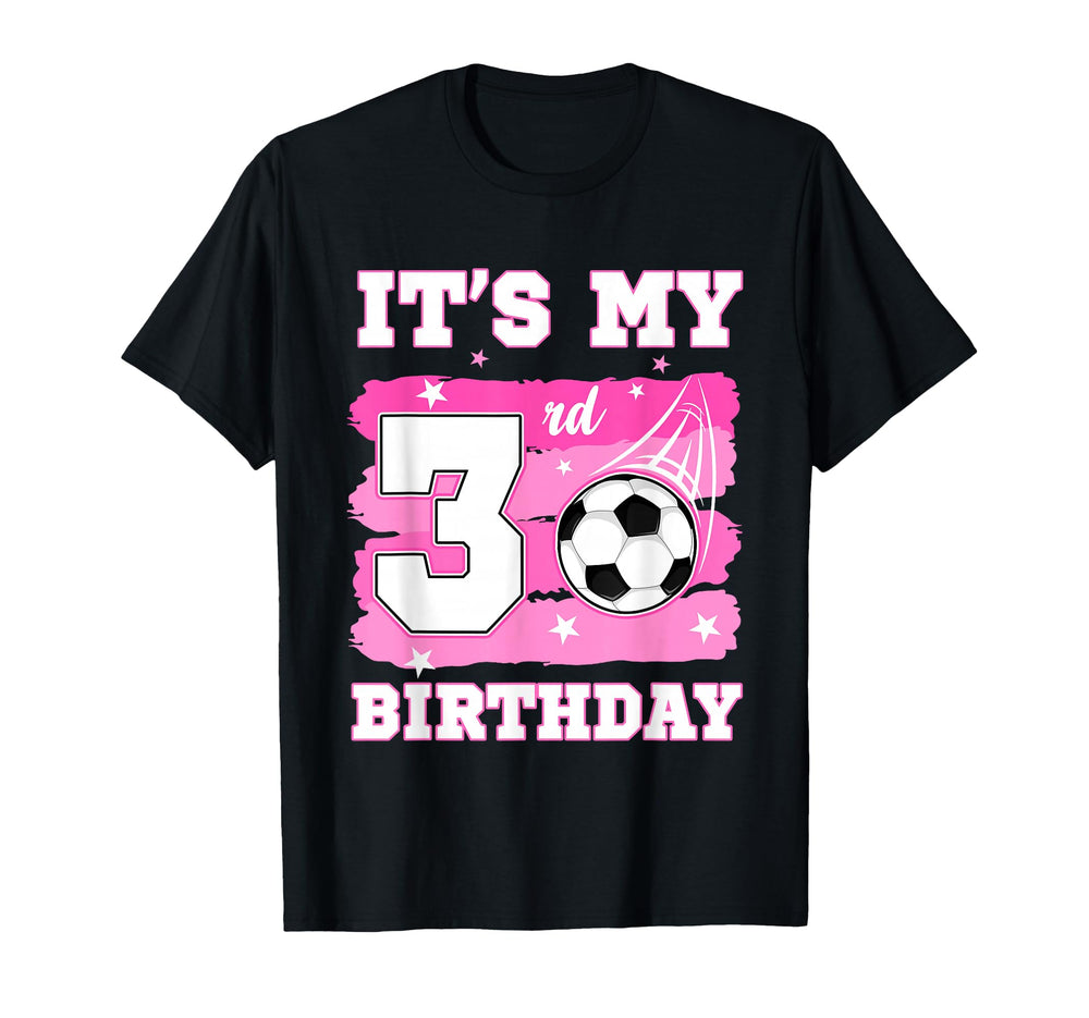 Its My 3Rd Birthday Soccer Theme 3 Year T-Shirt - Custom Art Print Unisex