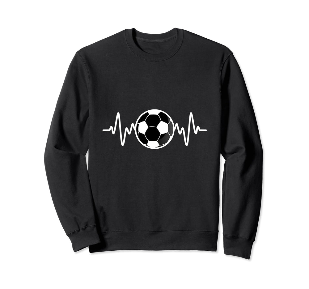 Soccer Heartbeat I Love Soccer Sweatshirt - Casual Everyday Wear Men Women