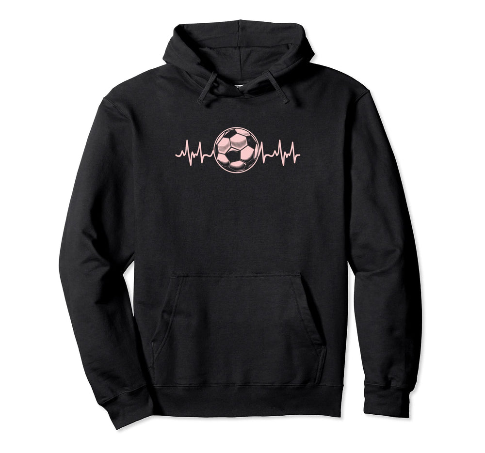 Soccer Heartbeat Sports Pastel Hoodie - Trendy Graphic Unisex