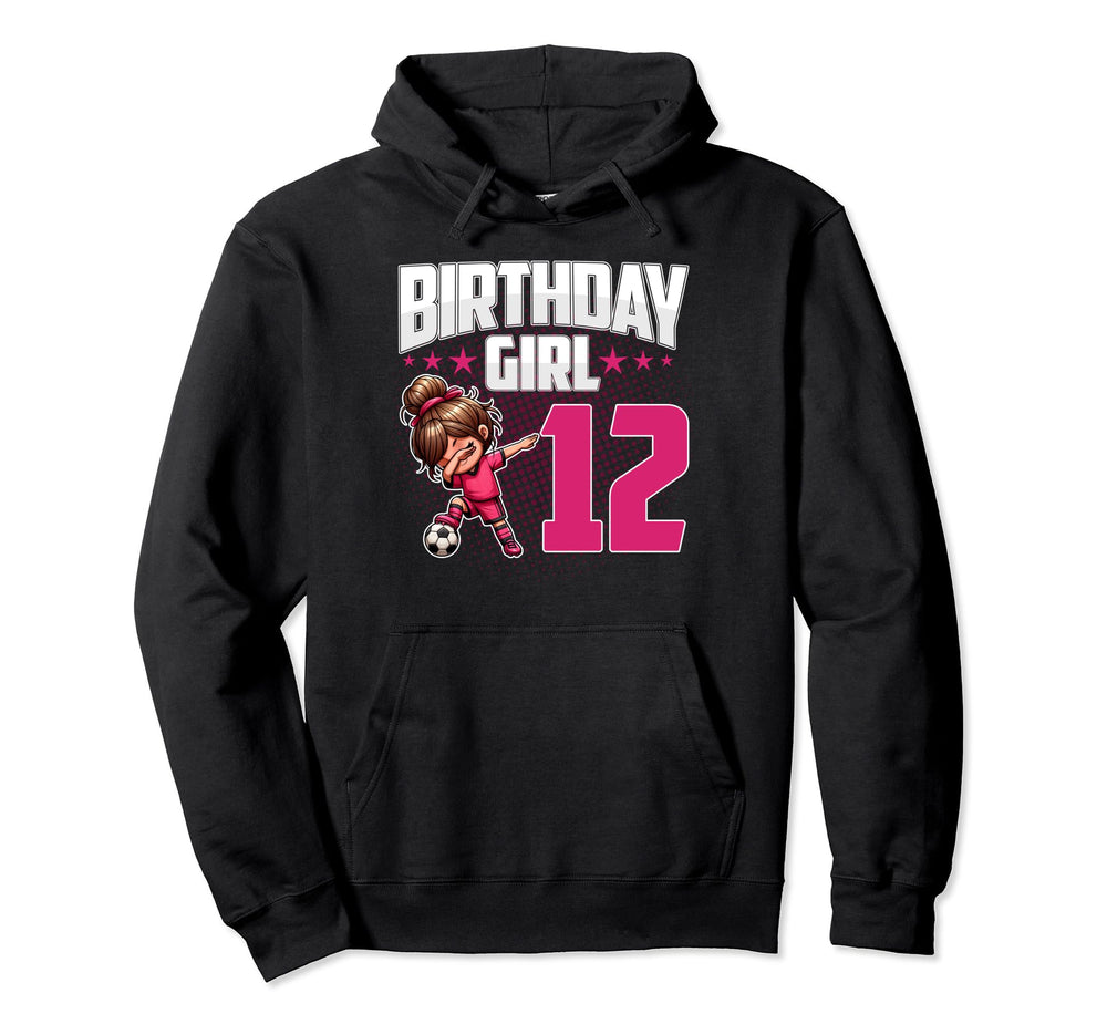 12Th Birthday Soccer Dabbing 12 Years Hoodie - Unique Graphic Men Women