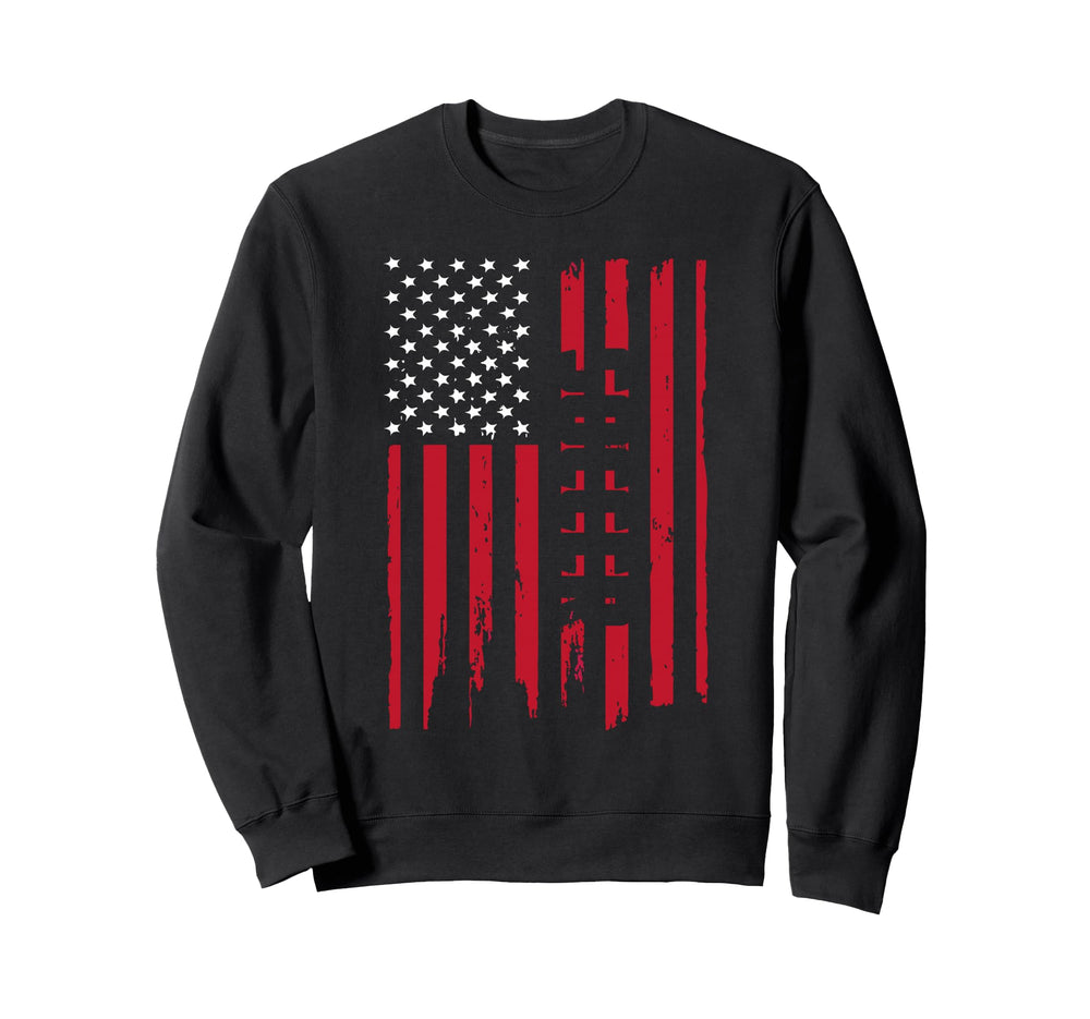 Us Flag Soccer Sport Soccer Player Sweatshirt - Custom Art Print Unisex
