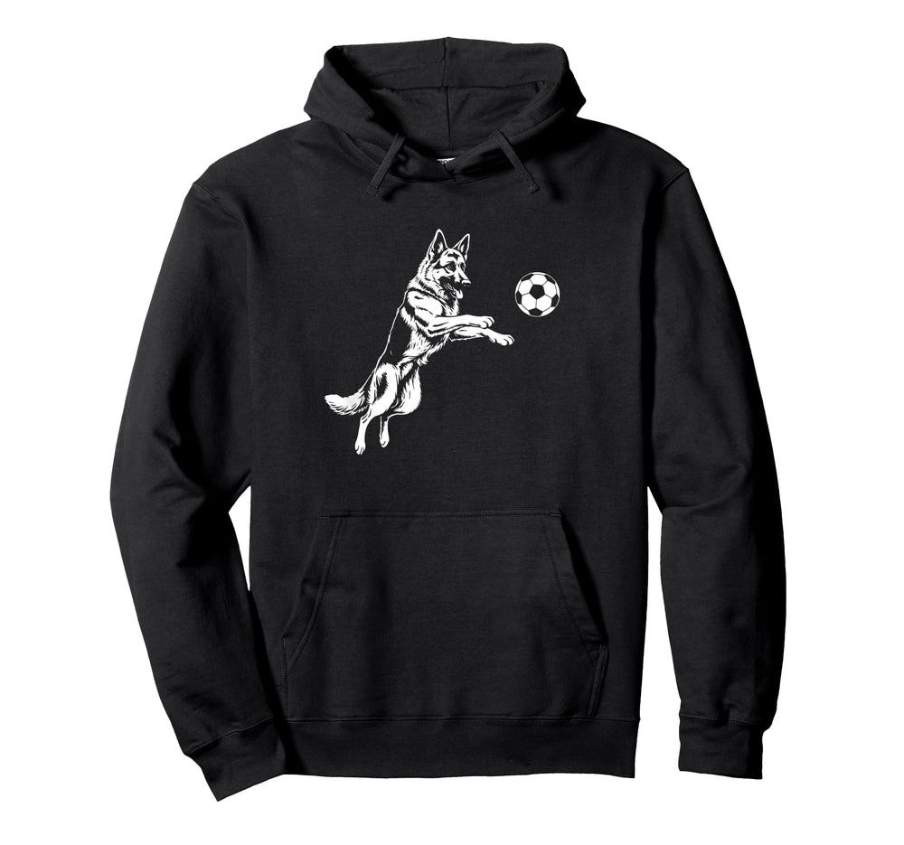 German Shepherd Soccer Player Dog Lover Hoodie - Trendy Graphic Men Women