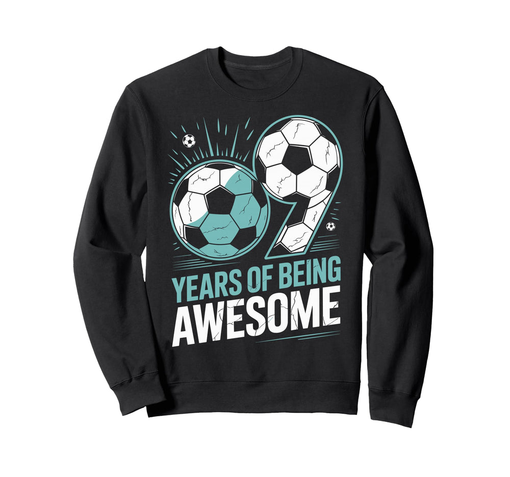 9 Years Being Awesome 9Th Birthday Sweatshirt - Custom Art Print Unisex