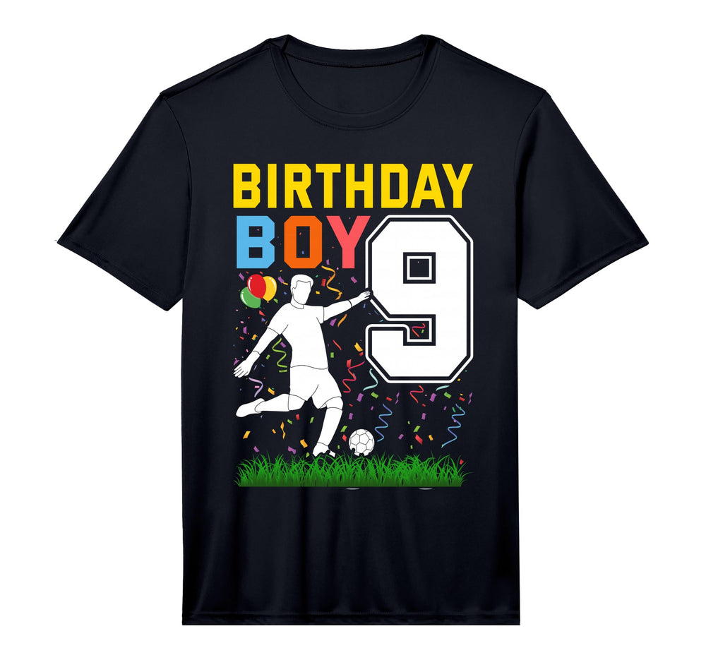 9 Year Old Birthday Soccer 9Th T-Shirt - Trendy Graphic for Adults