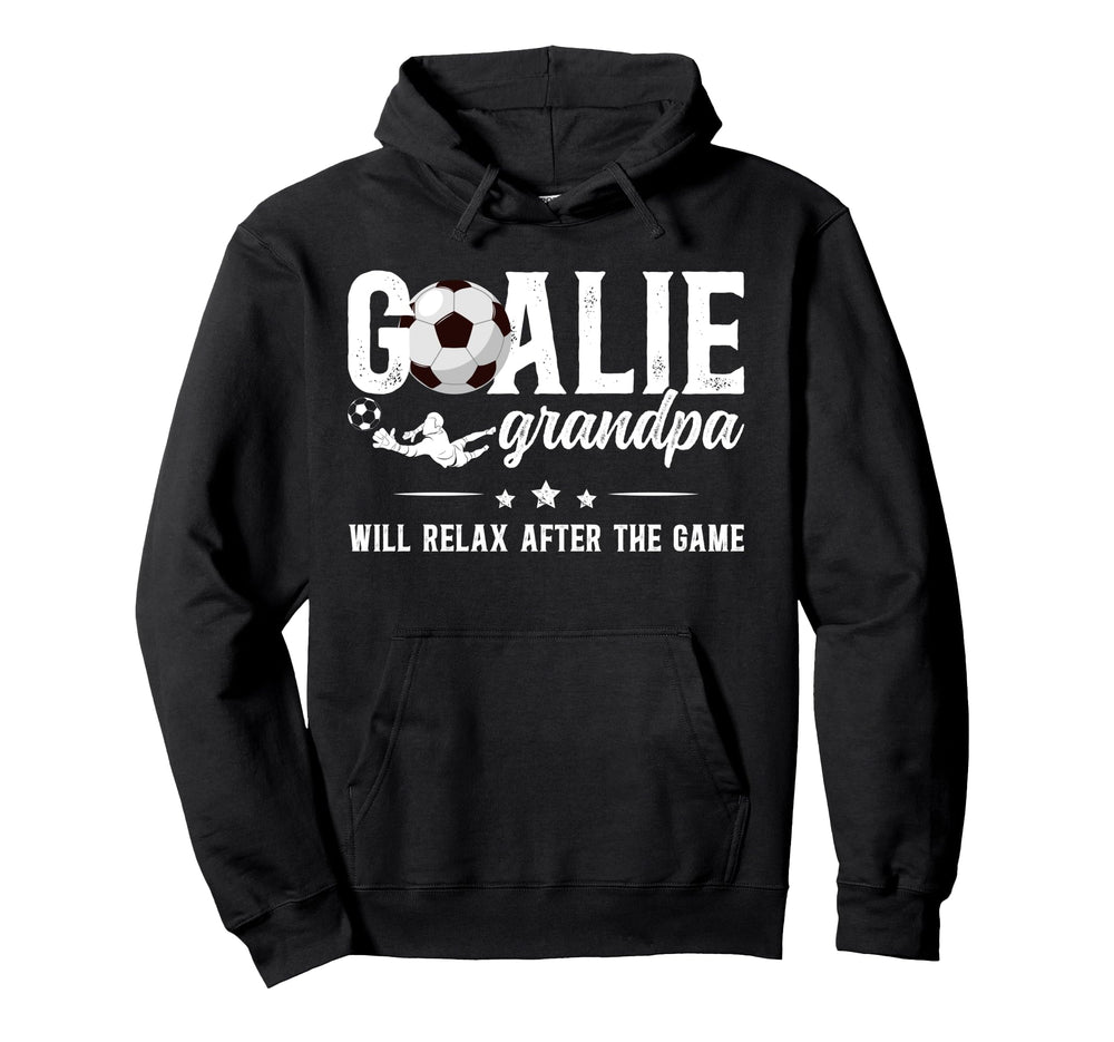 Funny Soccer Goalie Grandpa Soccer Hoodie - Minimalist Print for Adults