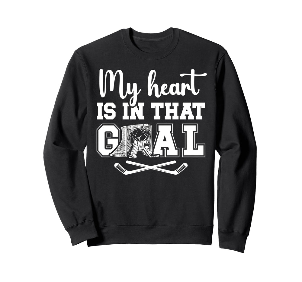Proud Hockey Goalkeeper Mom Sweatshirt - Fun Novelty Design for Adults