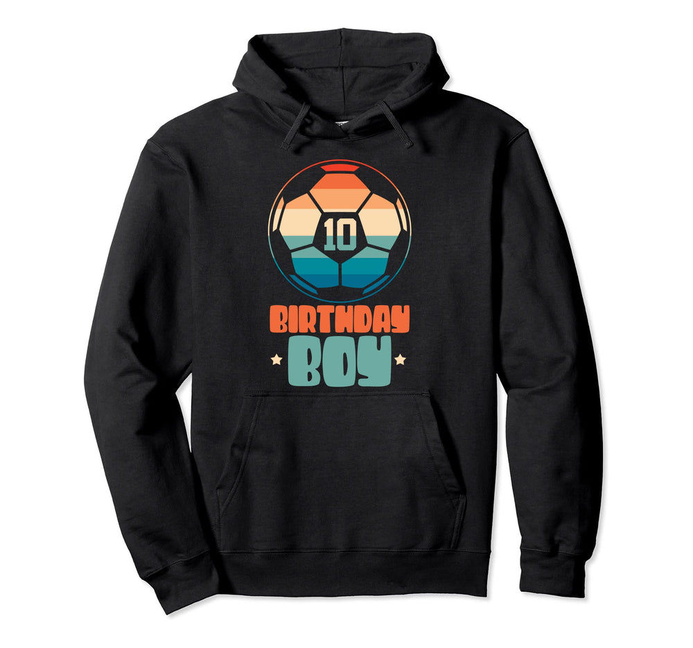 10Th Birthday Soccer Football 10 Hoodie - Casual Everyday Wear for Adults