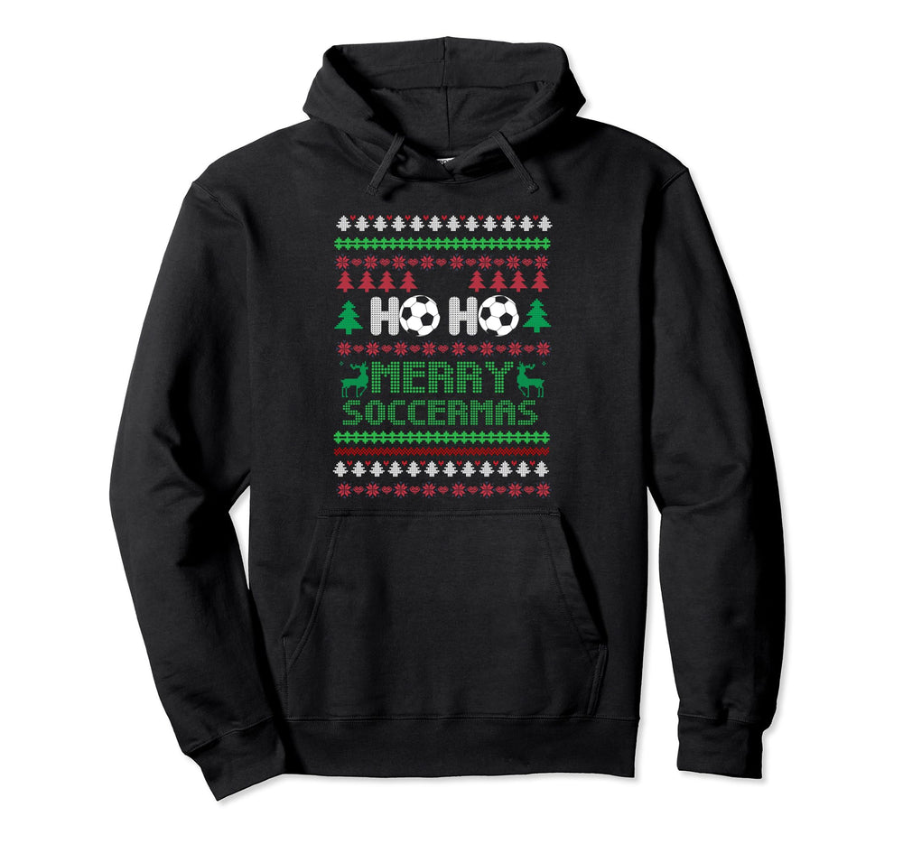 Soccer Goalkeeper Holiday Santa Claus Hoodie - Graphic Print for Adults