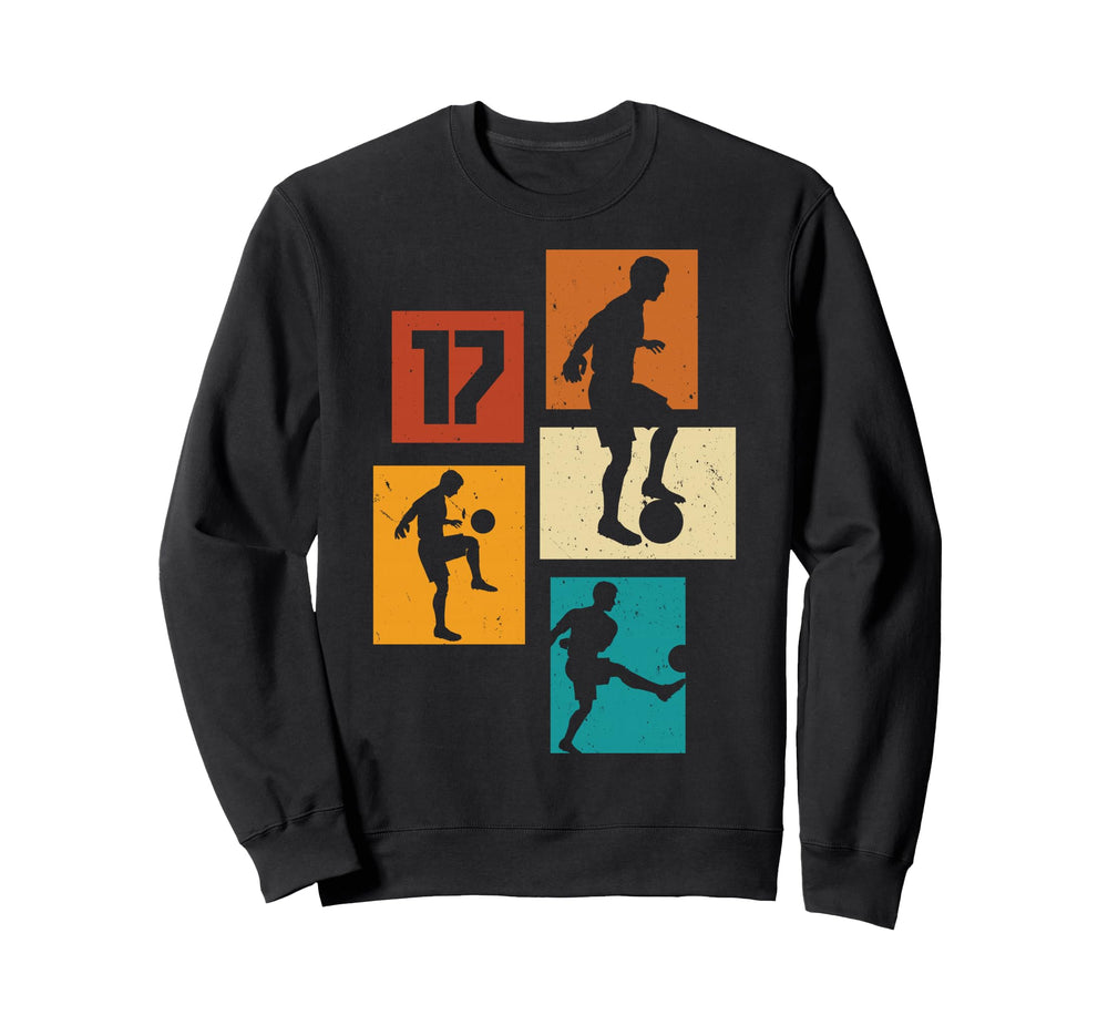 17Th Birthday Soccer Player Football Sweatshirt - Unique Graphic Men Women