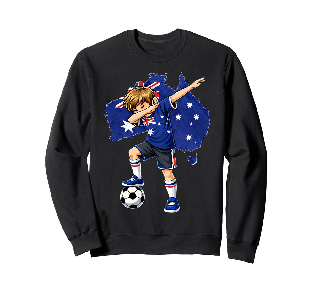 Dabbing Soccer Australia Jersey Sweatshirt - Custom Art Print Unisex