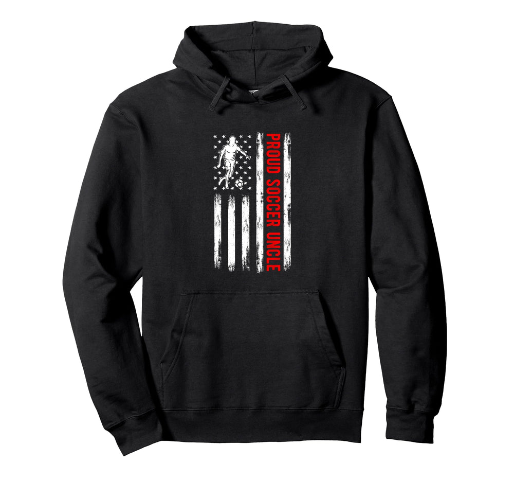 Proud Soccer Uncle Usa Flag Family Hoodie - Trendy Graphic for Adults