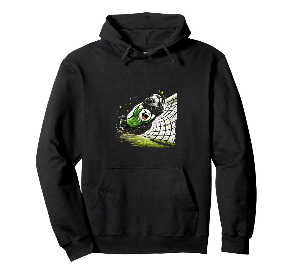 Funny Stick Goalkeeper Save Action Hoodie - Casual Everyday Wear Unisex