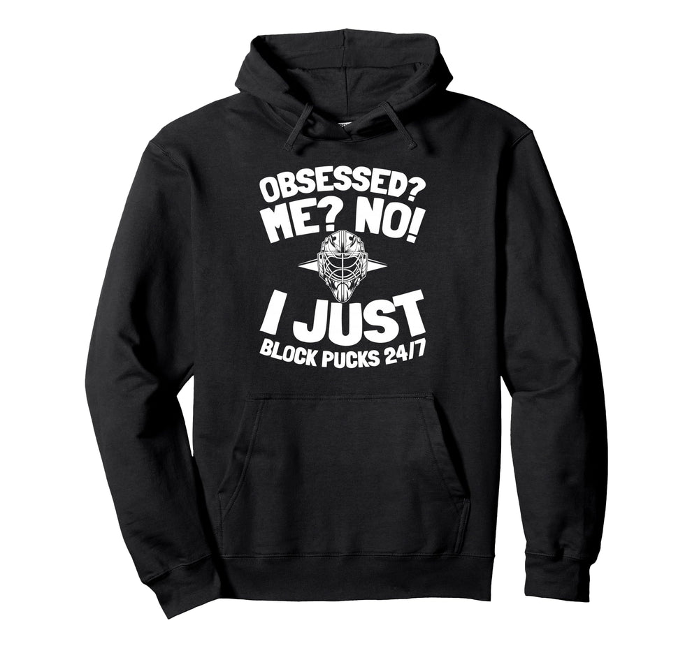 Hockey Goalkeeper Ice Hockey Goalie Hoodie - Minimalist Print for Adults