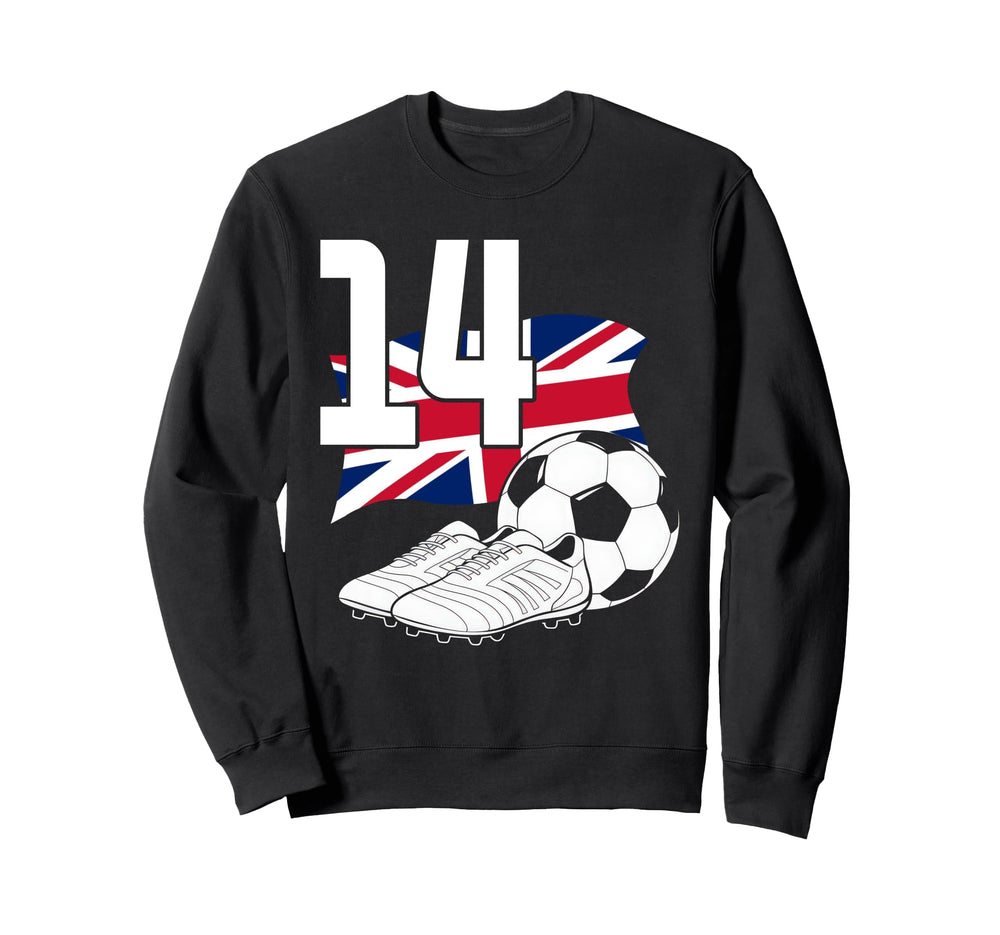 14 Soccer Birthday Gift Soccer Sweatshirt - Casual Everyday Wear Unisex