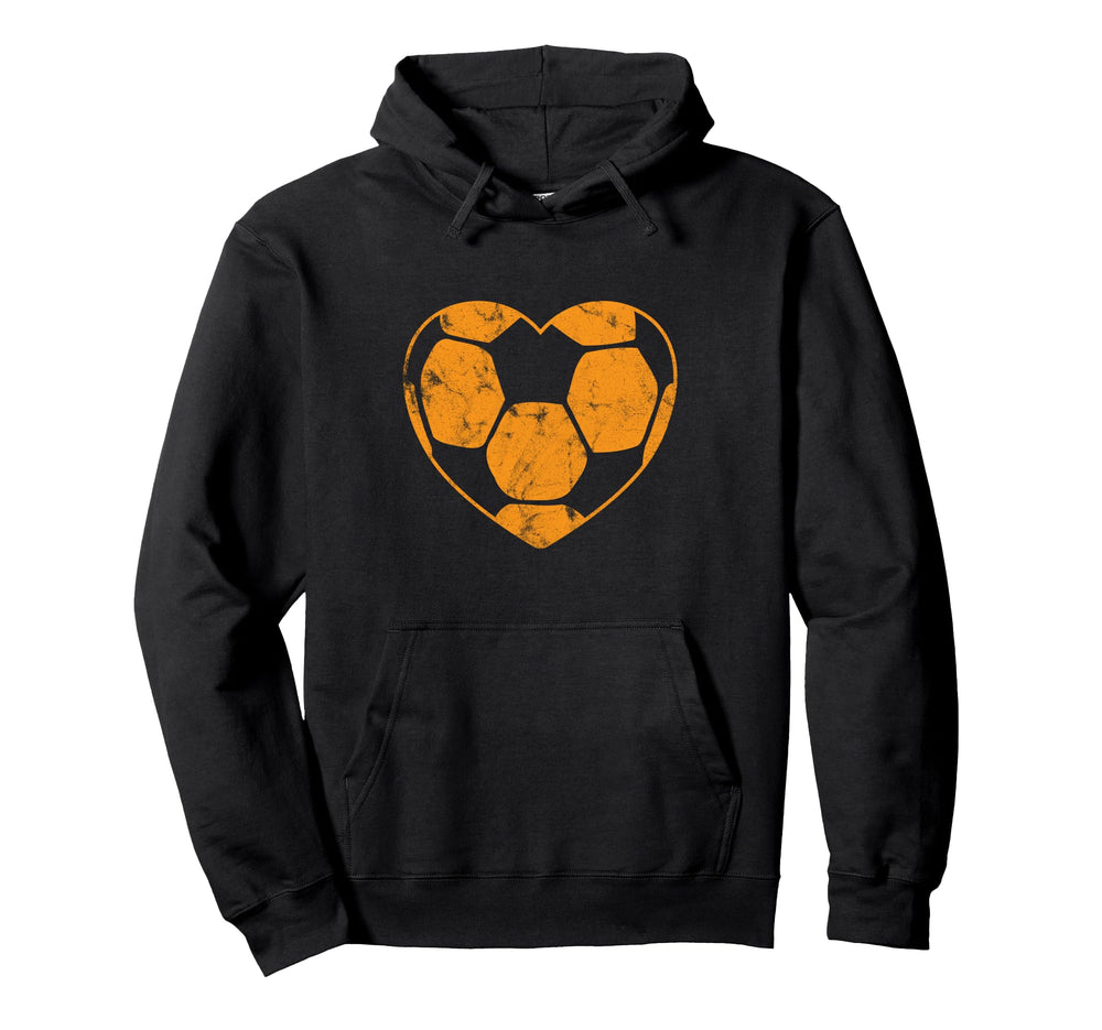 Soccer Ball Shaped Heart Mom Fan Hoodie - Custom Art Print Men Women