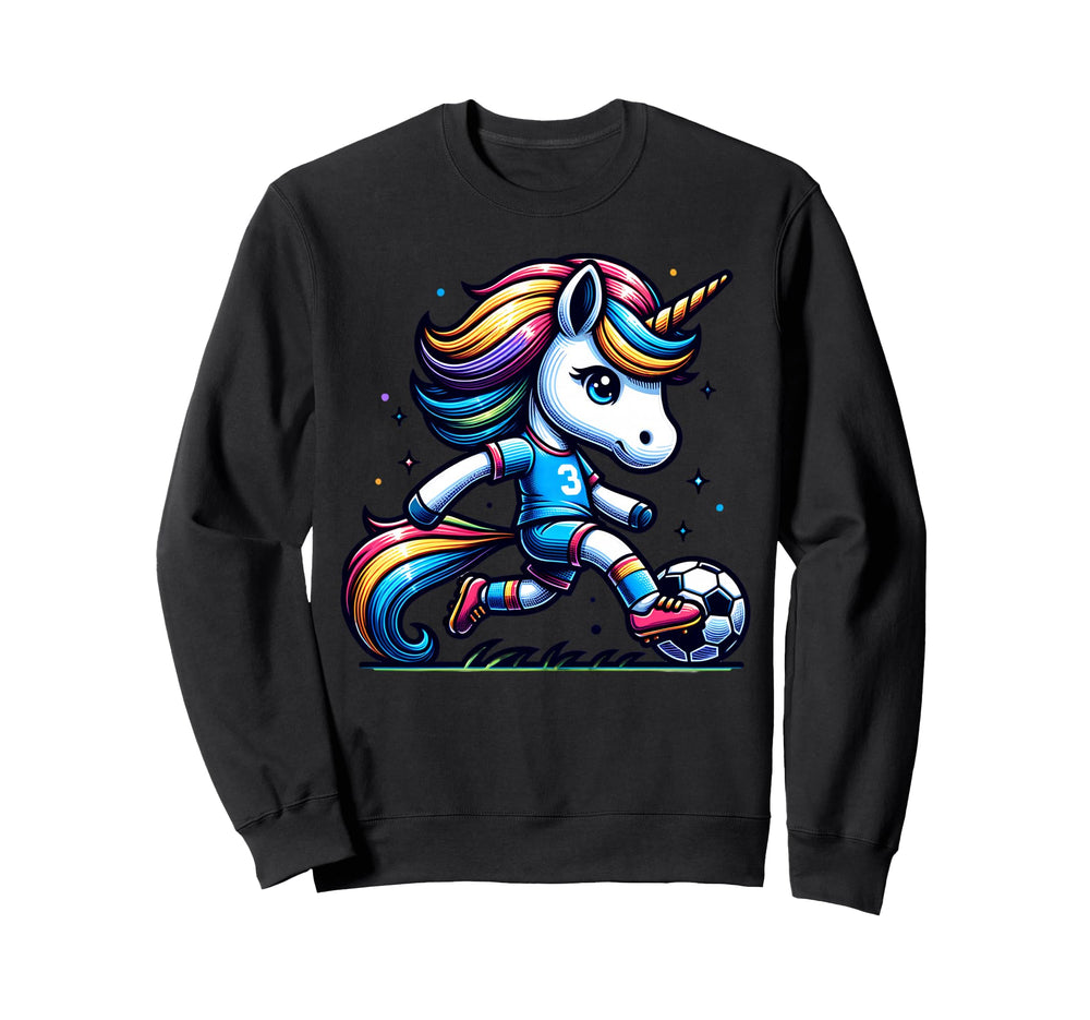 Footballer Unicorn Fans Soccer Team Sweatshirt - Trendy Graphic Men Women