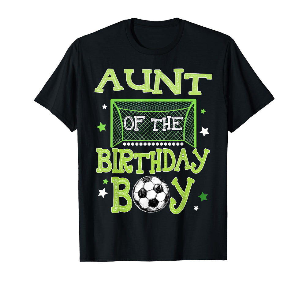 Aunt Birthday Soccer Family T-Shirt - Casual Everyday Wear for Adults