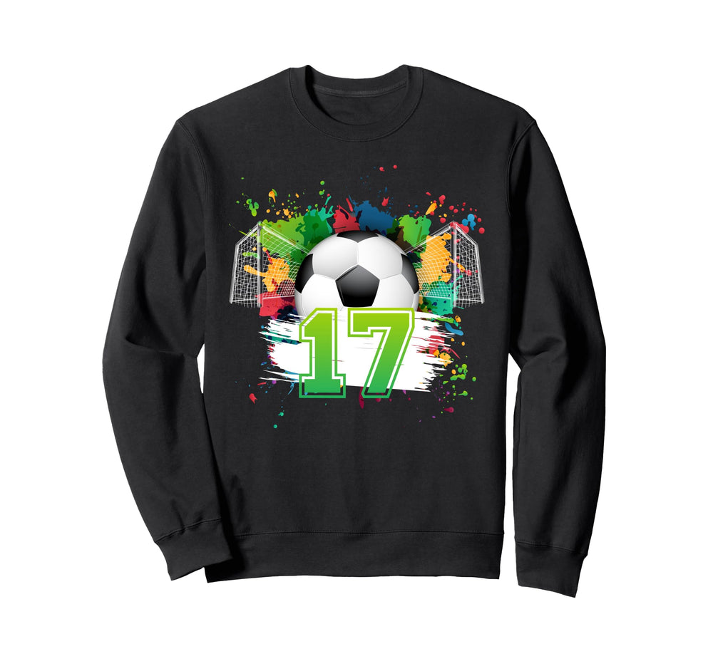 17Th Soccer Birthday Party 17 Year Sweatshirt - Aesthetic Graphic Unisex