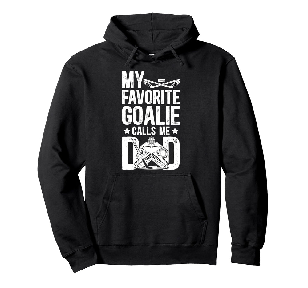 Proud Ice Hockey Goalie Dad Hockey Keeper Hoodie - Minimalist Print Unisex