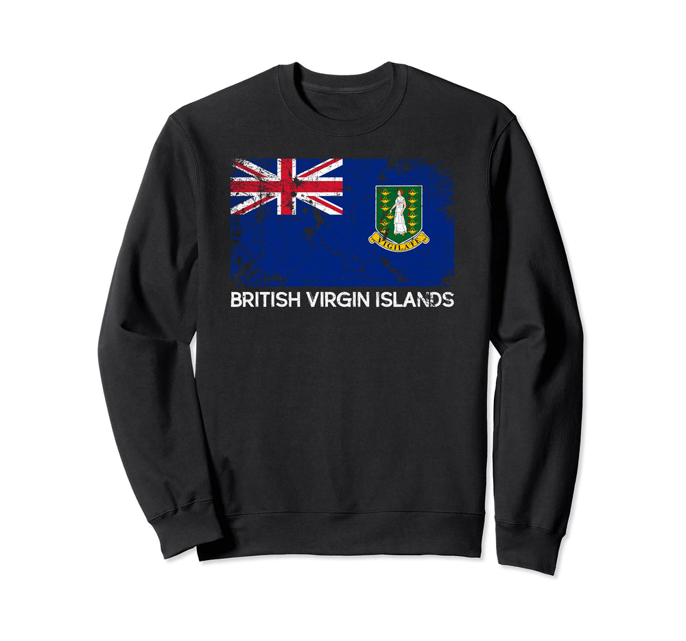 Bvi Flag Made British Virgin Sweatshirt - Trendy Graphic for Adults