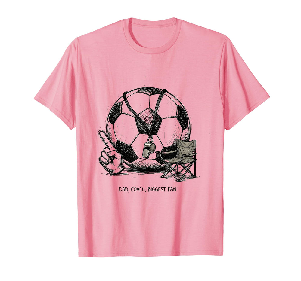 Soccer Dad Coach Biggest Fan T-Shirt - Casual Everyday Wear for Adults
