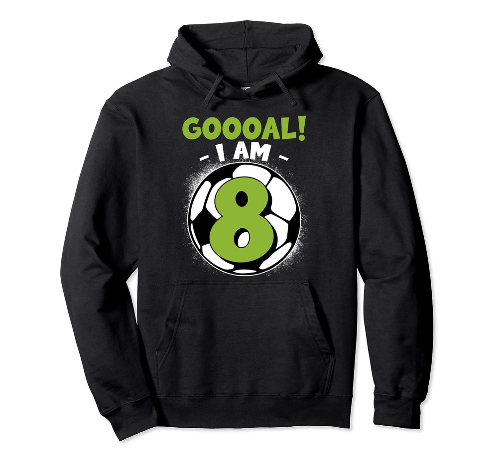 8 Year Old Birthday Soccer Themed 8Thb Hoodie - Streetwear Style Unisex