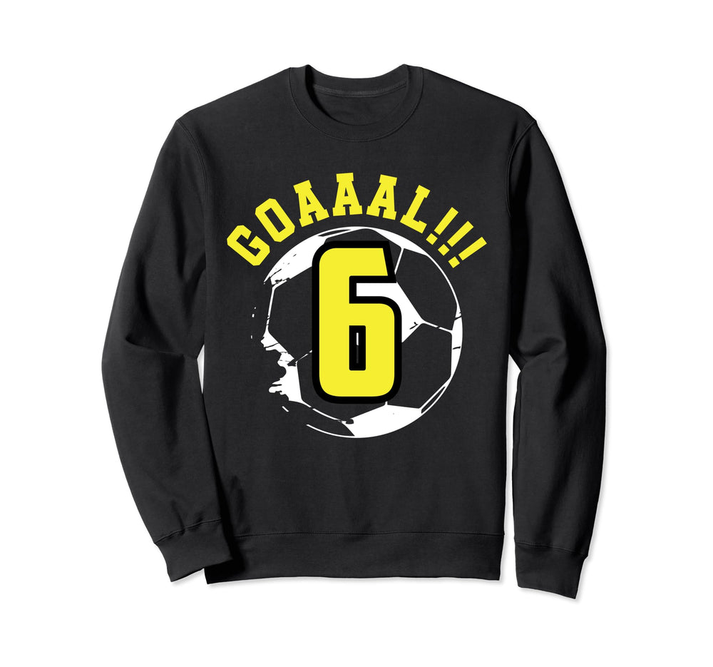 6Th Birthday 6 Years Soccer Sweatshirt - Aesthetic Graphic Men Women