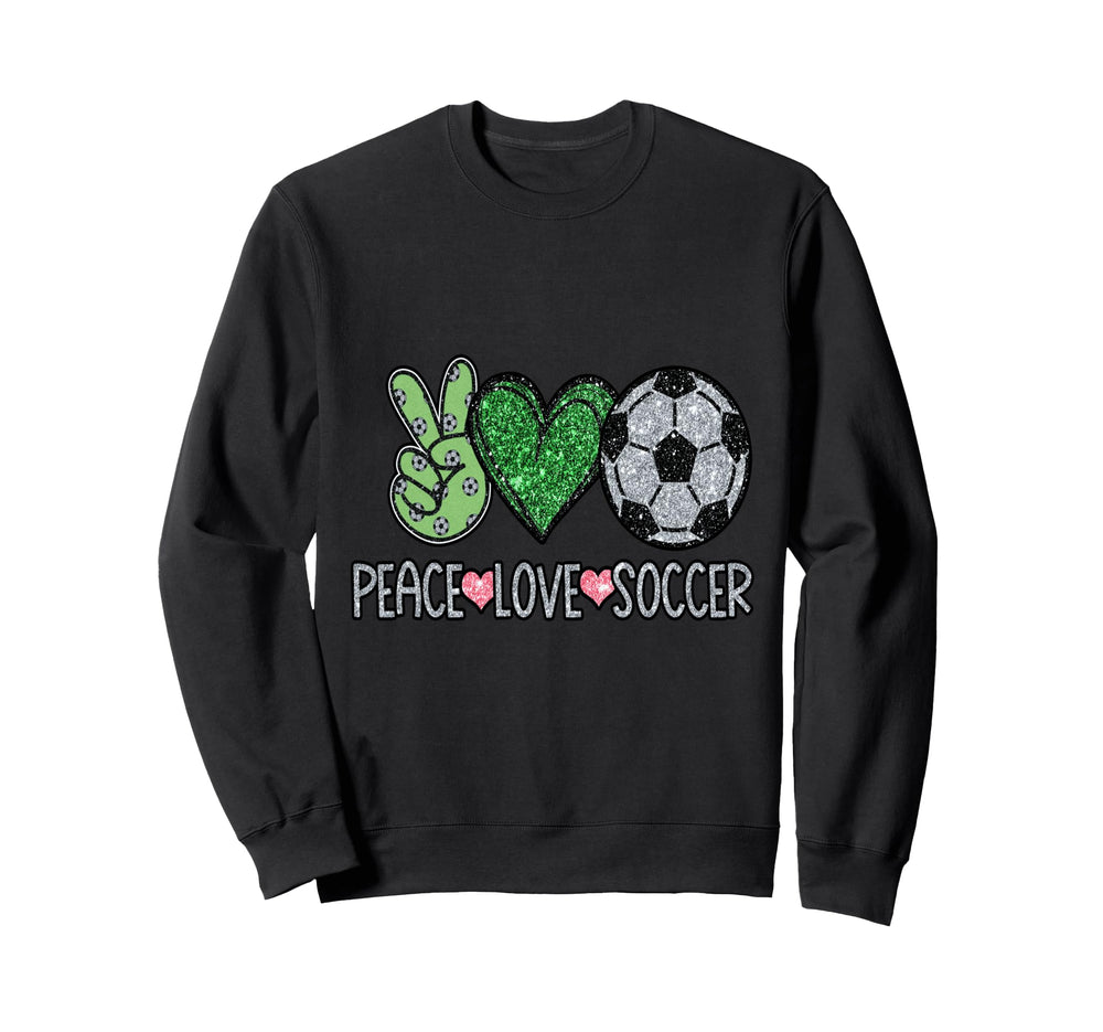 Peace Sign Love Soccer Ball Fan Sweatshirt - Streetwear Style Unisex