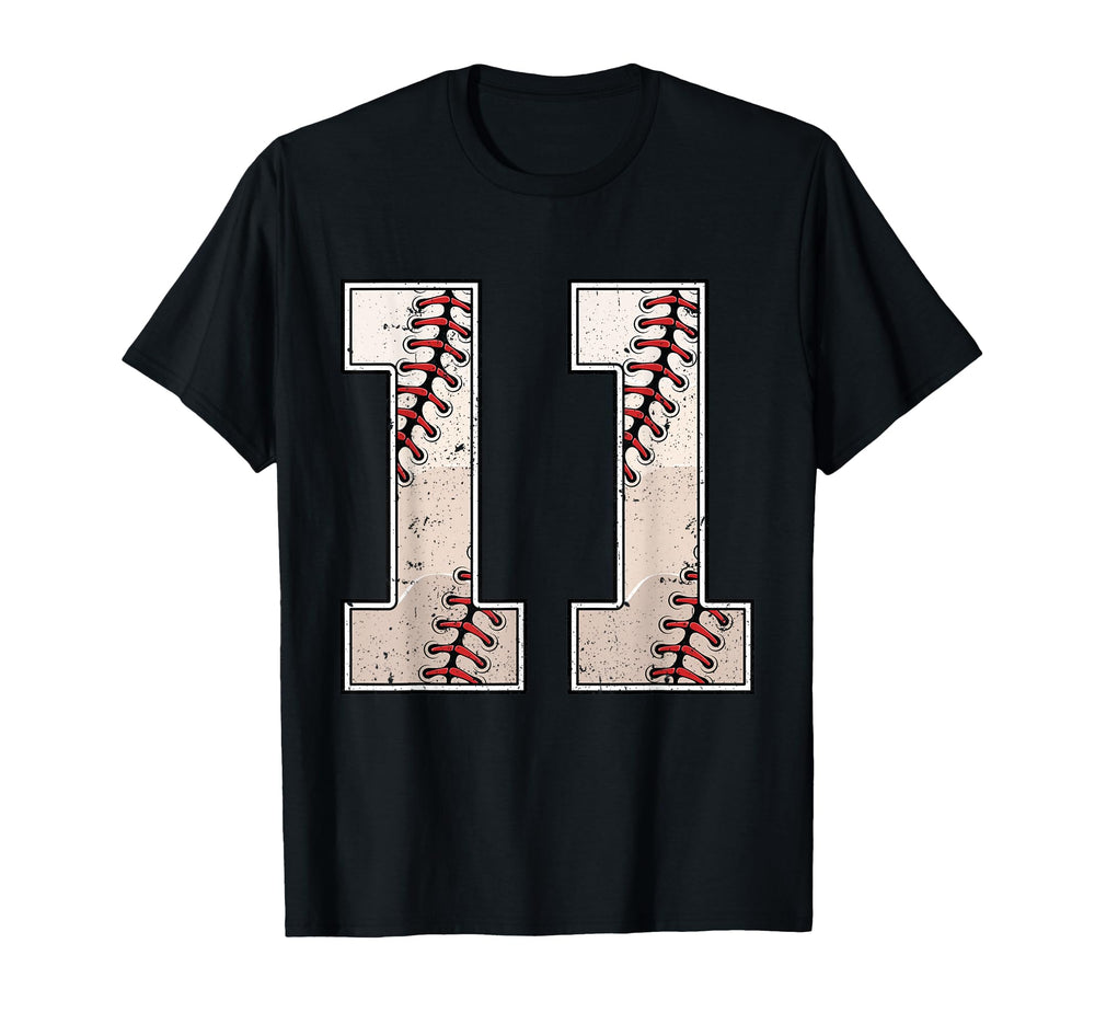 Baseball Birthday Eleven 11 Years Old T-Shirt - Fun Novelty Design Unisex