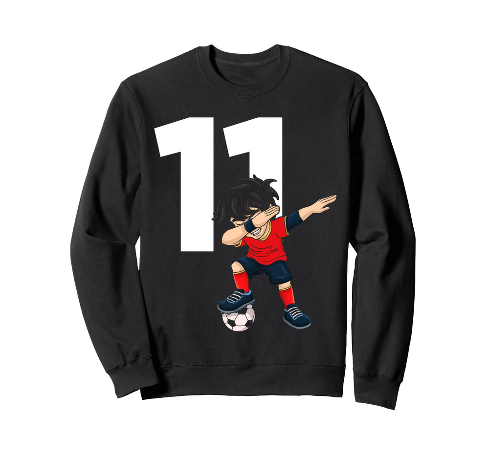 11 Soccer Birthday Gift Soccer Fan Sweatshirt - Streetwear Style Men Women