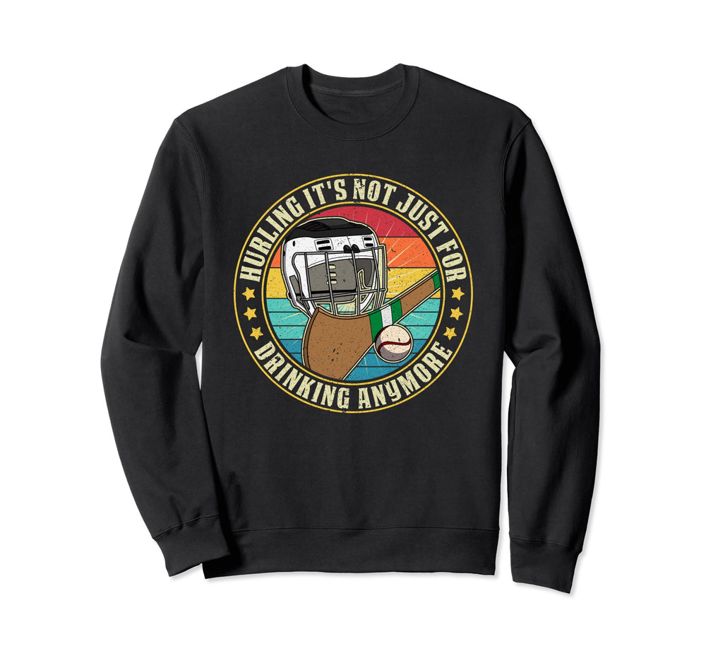 Hurling Helmet Athletic Sweatshirt - Minimalist Print for Adults
