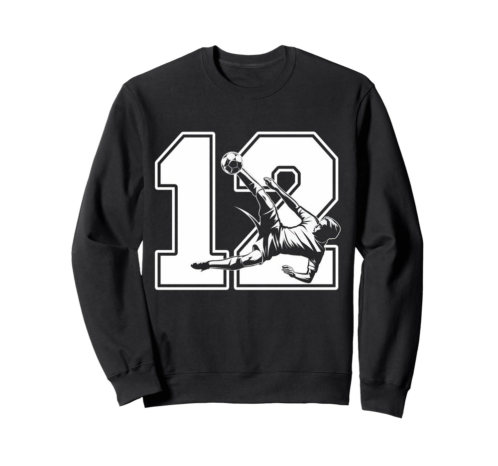 12 Soccer Birthday Gift Soccer Sweatshirt - Streetwear Style for Adults