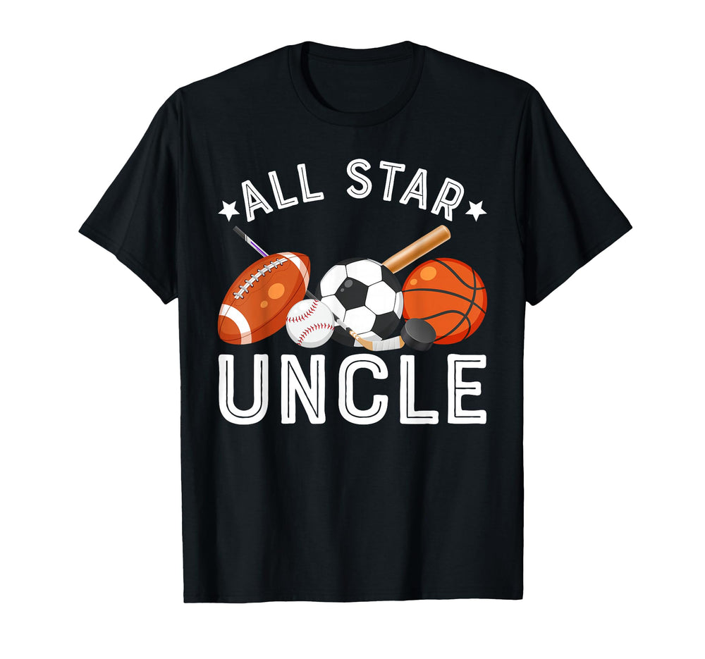 All Star Uncle Birthday Basketball T-Shirt - Graphic Print for Adults