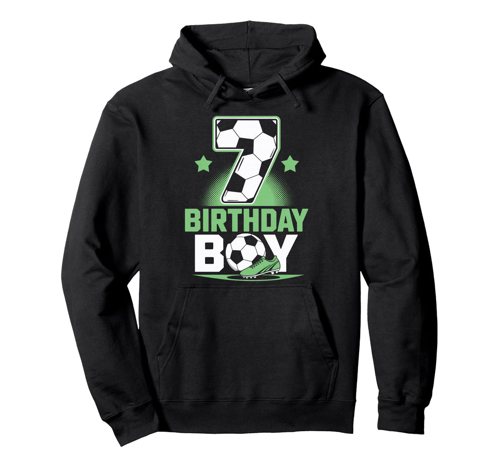 Soccer Birthday 7Th Year Old Soccer Hoodie - Custom Art Print Unisex