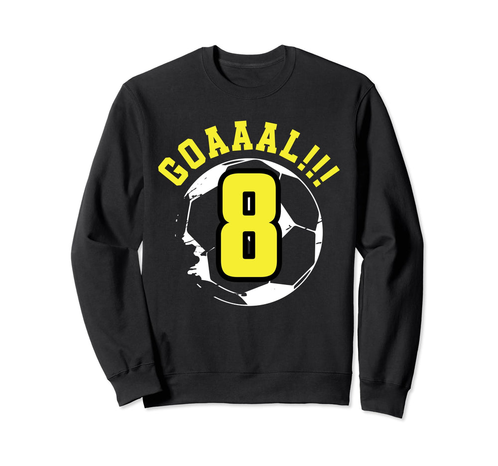 8Th Birthday 8 Years Soccer Sweatshirt - Novelty Apparel Men Women