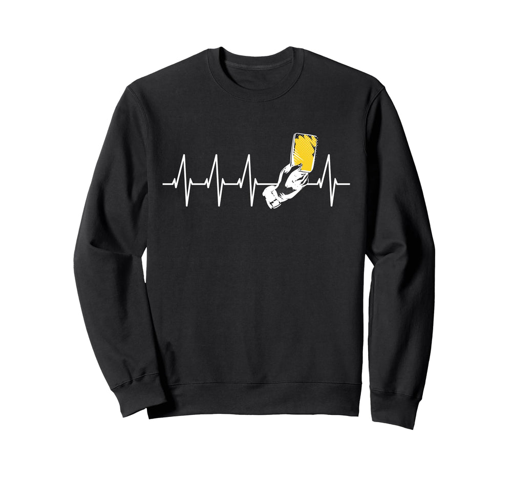 Football Referee Heartbeat Soccer Sweatshirt - Custom Art Print Unisex
