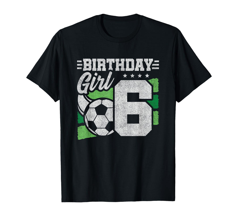 Soccer Birthday Party 6 Year Old 6Th T-Shirt - Minimalist Print Unisex