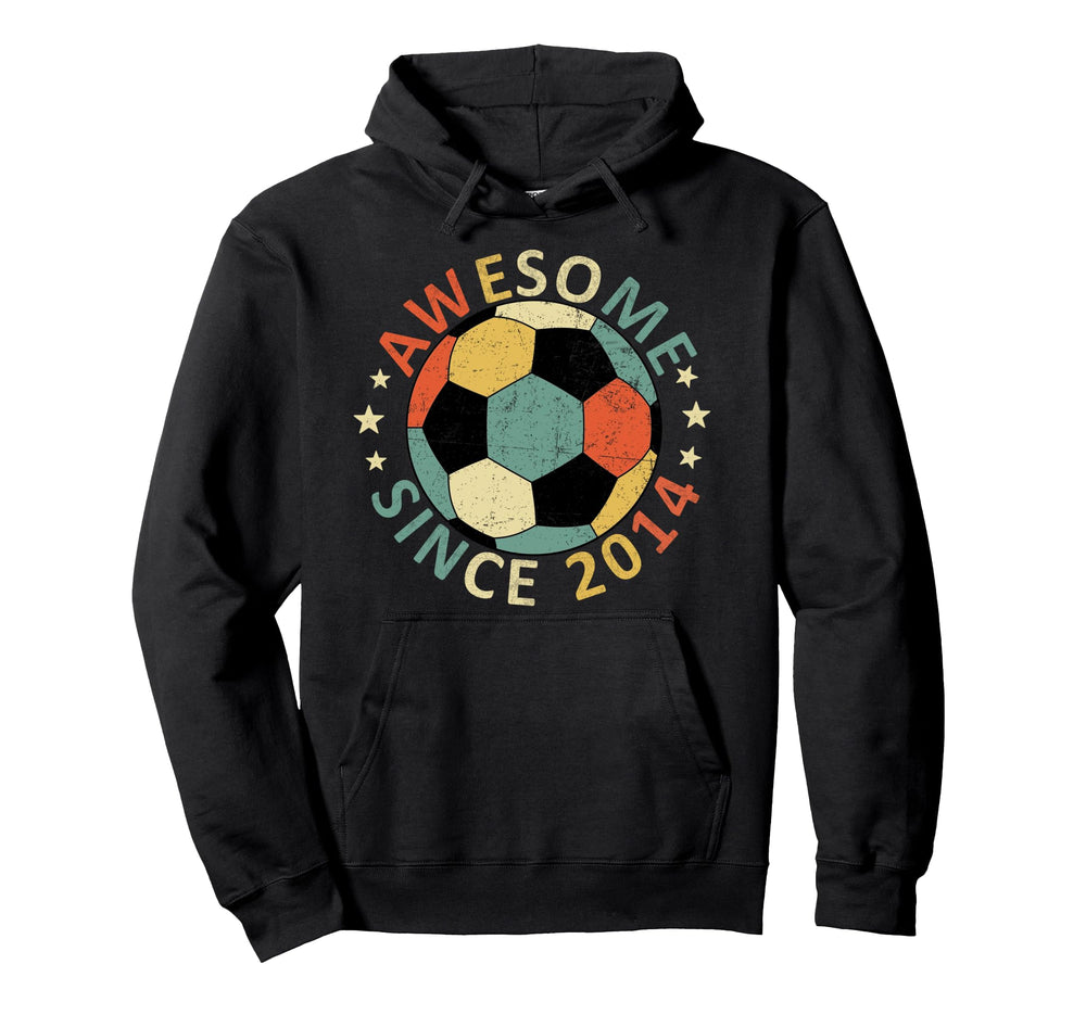 Awesome Since 2014 Soccer Player Hoodie - Casual Everyday Wear for Adults